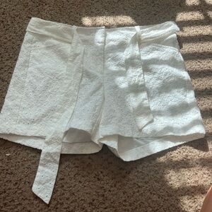 White House Black Market High Waist Lace Shorts